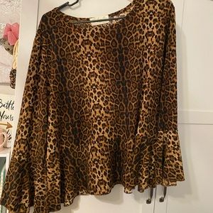 Adorable Peplum Leopard Top